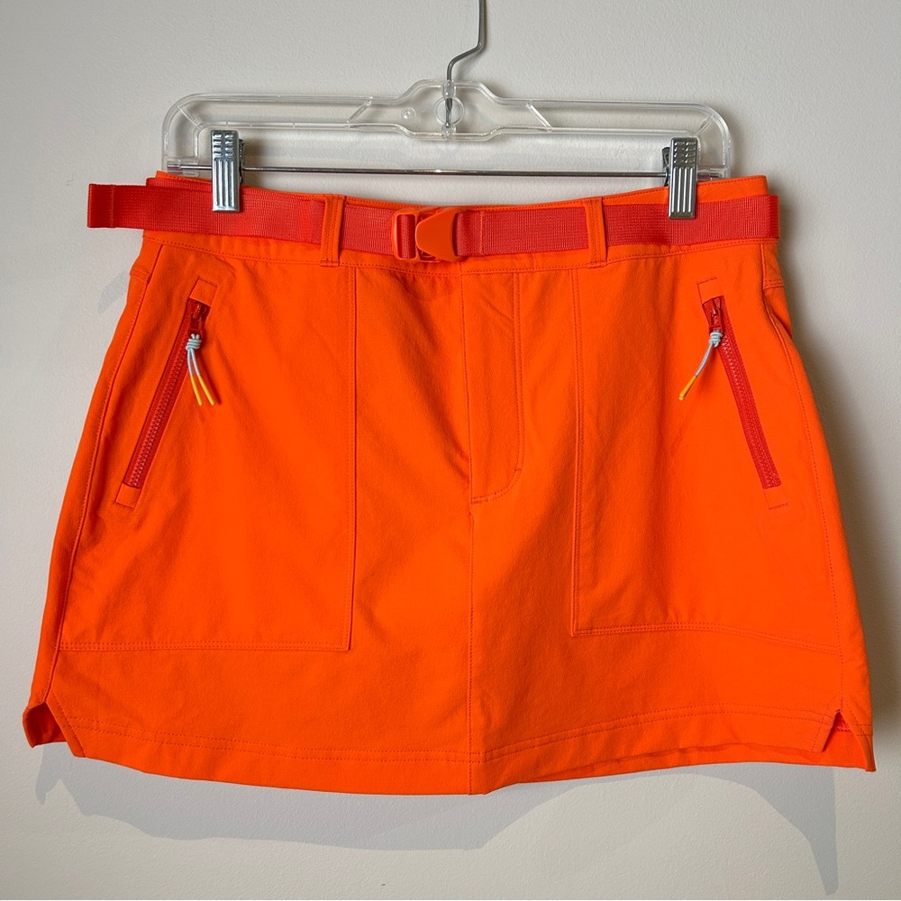 Outdoor Voices Rectrek Skirt in Hibiscus Bright Orange Active Skirt w/ Belt M